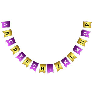 Personalised golden and purple banner