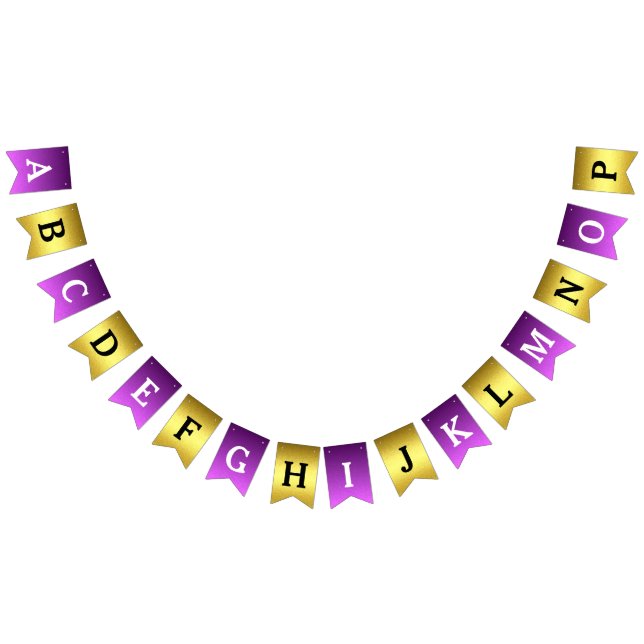 Personalised golden and purple banner (All)