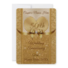 Personalised Golden Anniversary Invitation Card