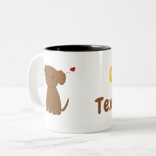 Personalised Golden Doodle Dog Two-Tone Coffee Mug