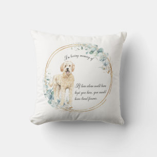 Personalised Golden Doodle Memorial Cushion