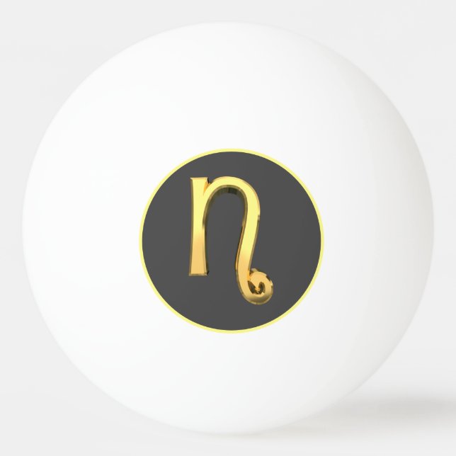 Personalised Golden Letter N Ping Pong Ball (Front)