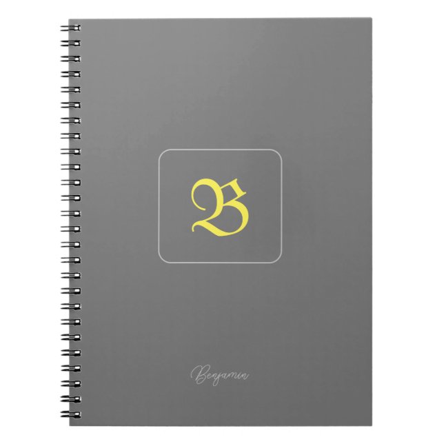 Personalised Golden letter Notebook (Front)