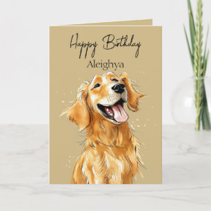 Personalised Golden Retriever Card