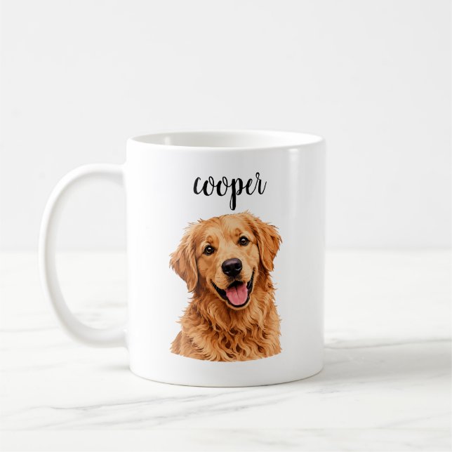Personalised Golden Retriever “Cooper” Dog Mug  (Left)