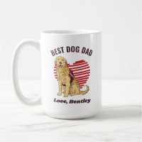 Personalised Golden Retriever Dog Dad Custom Text