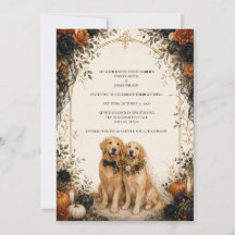 Personalised Golden Retriever Halloween Wedding In