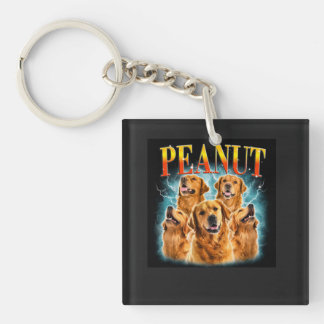 Personalised Golden Retriever Keychain