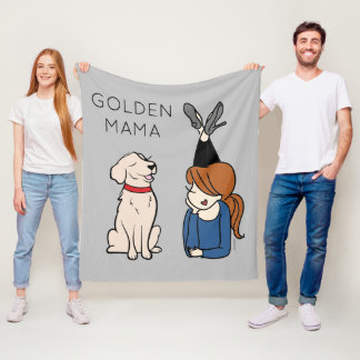 Personalised Golden Retriever Mama Fleece Blanket