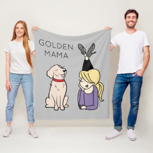 Personalised Golden Retriever Mama Fleece Blanket