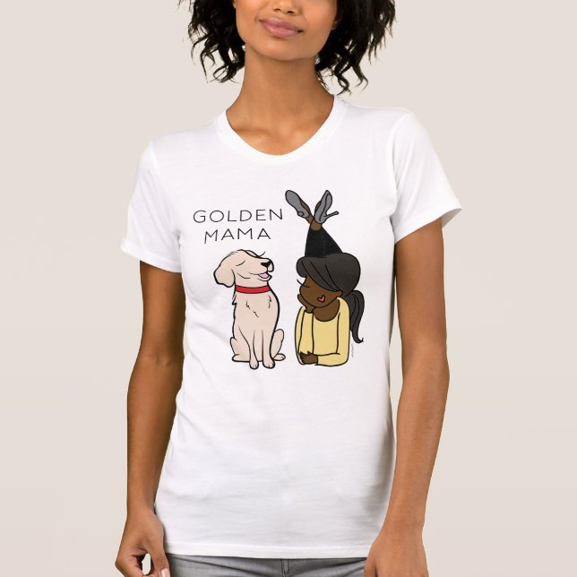 Personalised Golden Retriever Mama T-Shirt (Front)