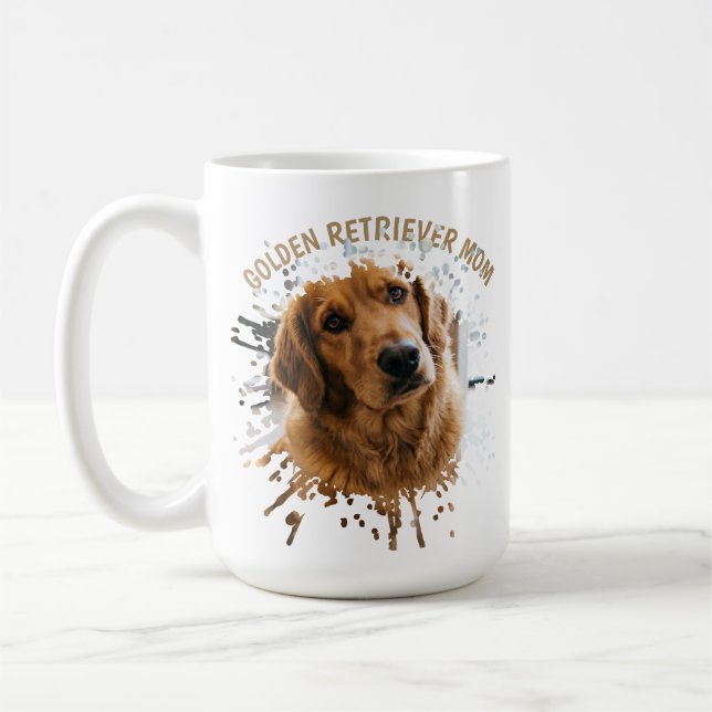 Personalised Golden Retriever Mum Mug - Custom Dog (Left)