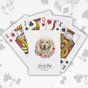  Personalised Golden Retriever Mum  Playing Cards