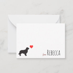 Personalised golden retriever note cards