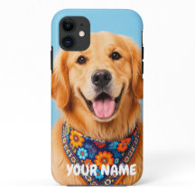 Personalised Golden Retriever Phone Case - Custom 