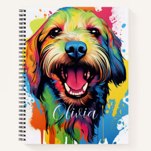 Personalised Golden Retriever Puppy Dog Notebook