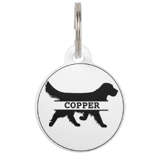 Personalised Golden Retriever Round Pet Tag