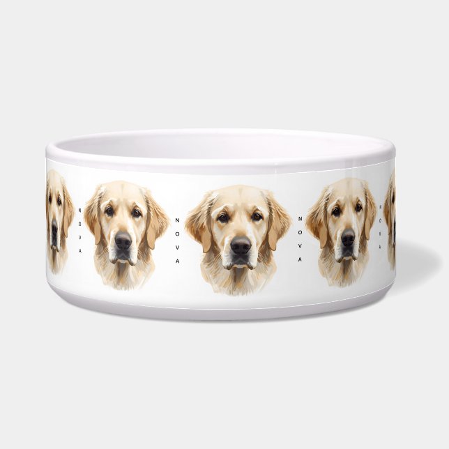 Personalised Golden Retriever Watercolor Ceramic (Front)
