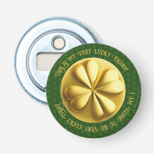Personalised Golden Shamrock St. Patrick's Day Bottle Opener