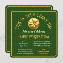 Personalised Golden Shamrock St. Patrick's Day
