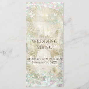 Personalised Golden Sparkly Rustic Wedding Menu
