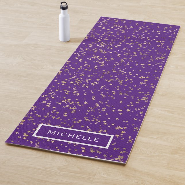 Personalised Golden Stars Yoga Mat (In Situ)