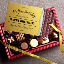 Personalised Golden Ticket Chocolate Bar Birthday
