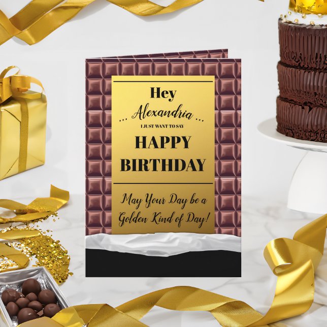 Personalised Golden Ticket Chocolate Birthday Card (Creator Uploaded)