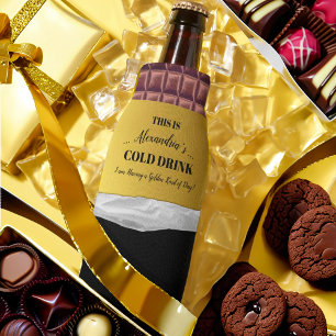Personalised Golden Ticket Chocolate Bottle Cooler