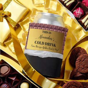 Personalised Golden Ticket Chocolate Can Cooler