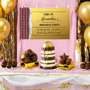 Personalised Golden Ticket Party Banner