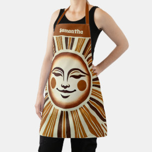Personalised Golden Vintage Boho Sun Gift Apron