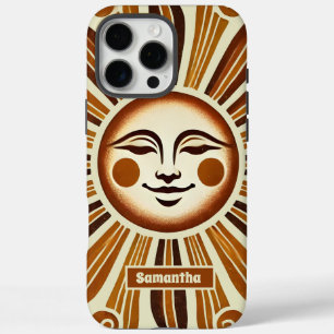 Personalised Golden Vintage Boho Sun Gift iPhone 16 Pro Max Case