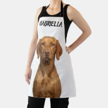 Personalised Golden Vizsla Dog Photo Apron