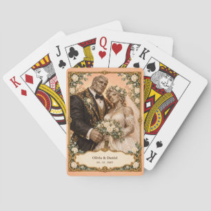 Personalised Golem Bride and Groom Wedding Favour Playing Cards