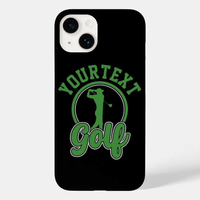 Personalised Golf ADD NAME Retro Pro Golfer Swing Case-Mate iPhone Case (Back)