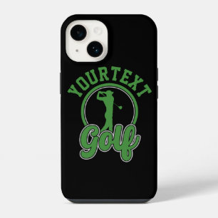 Personalised Golf ADD NAME Retro Pro Golfer Swing iPhone 14 Case