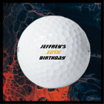 Personalised Golf Ball, 30th Birthday Golf Balls<br><div class="desc">This personalised golf ball is a great gift for your favourite golfer's 30th Birthday!  Now lost balls can easily be identified and returned. Text is black and gold - you can easily change it. Golfers will love it! All Rights Reserved © 2015 Alan & Marcia Socolik.</div>