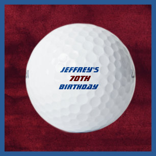 Personalised Golf Ball, 70th Birthday Balls