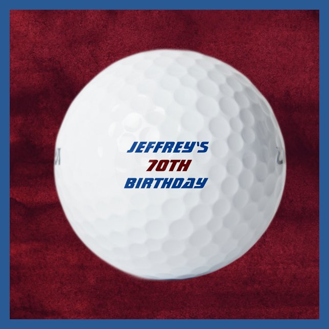Personalised Golf Ball, 70th Birthday Golf Balls (Creator Uploaded)