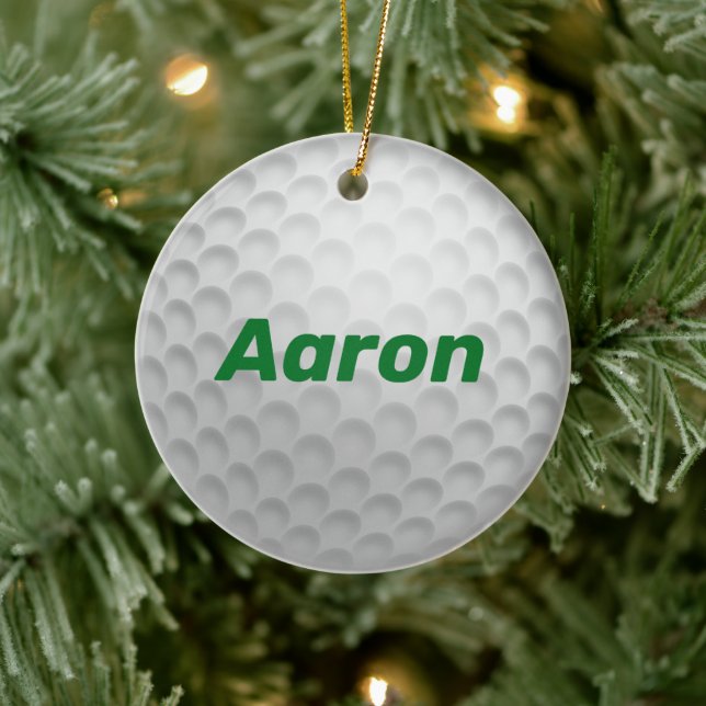 Personalised Golf  Ball Christmas Ornament Gift (Tree)
