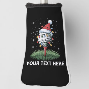 Personalised Golf Ball Christmas Tree Santa Hat  Head Cover