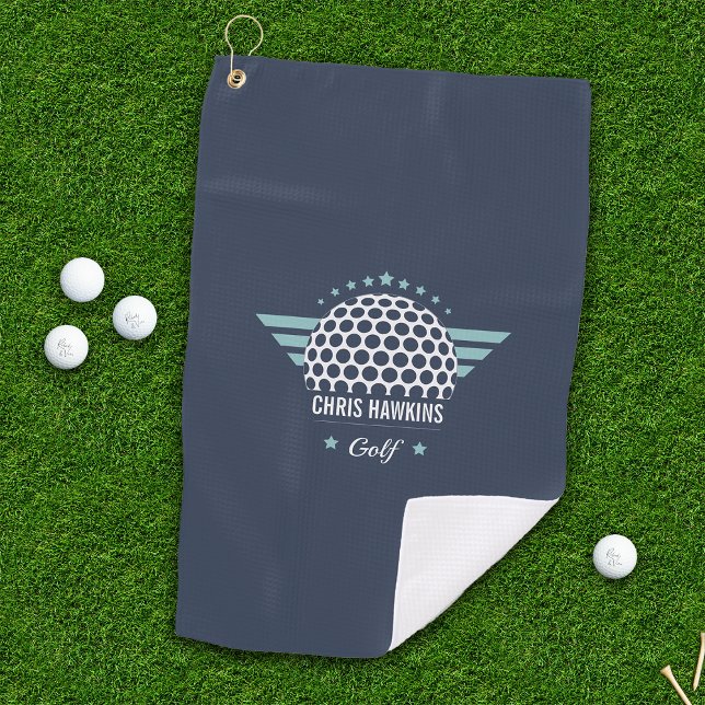 Personalised Golf Ball Logo Golf Towel (Creator Uploaded)