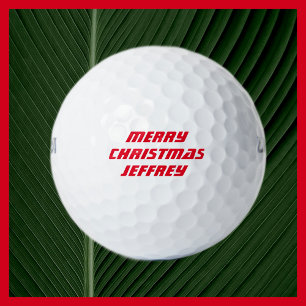 Personalised Golf Ball, Merry Christmas Golf Balls