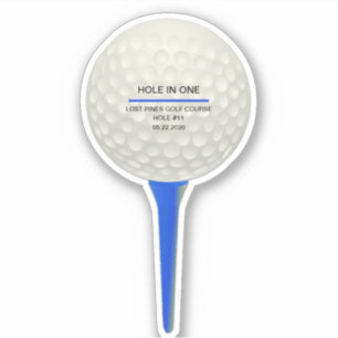 Personalised Golf Ball on Blue Tee 