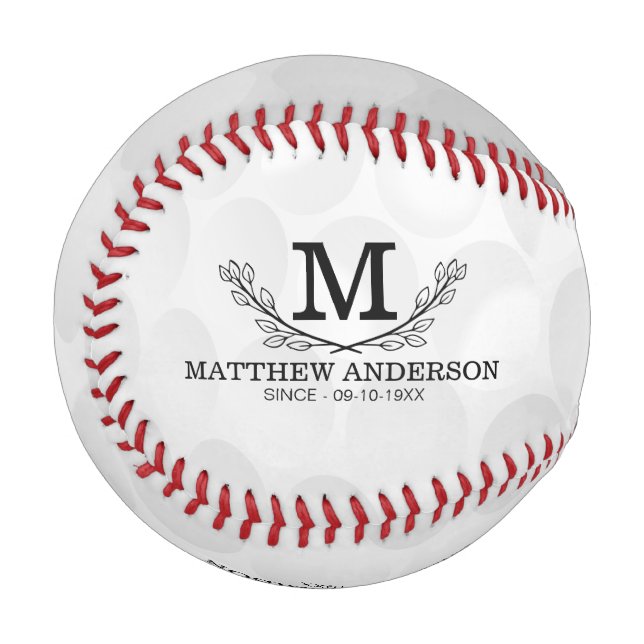 Personalised Golf Ball Pattern Name Monogram Age (Front Left)