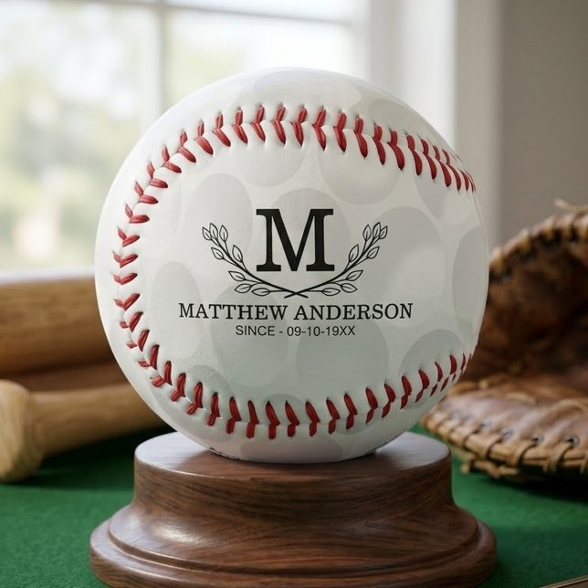 Personalised Golf Ball Pattern Name Monogram Age (Creator Uploaded)