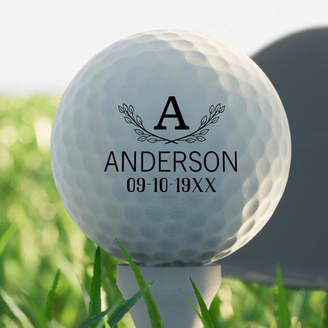 Personalised Golf Ball Pattern Name Monogram Age (Creator Uploaded)