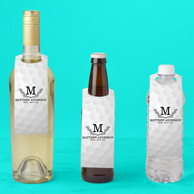 Personalised Golf Ball Pattern Name Monogram Age Door Hanger (Creator Uploaded)