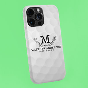 Personalised Golf Ball Pattern Name Monogram Age iPhone 11Pro Max Case